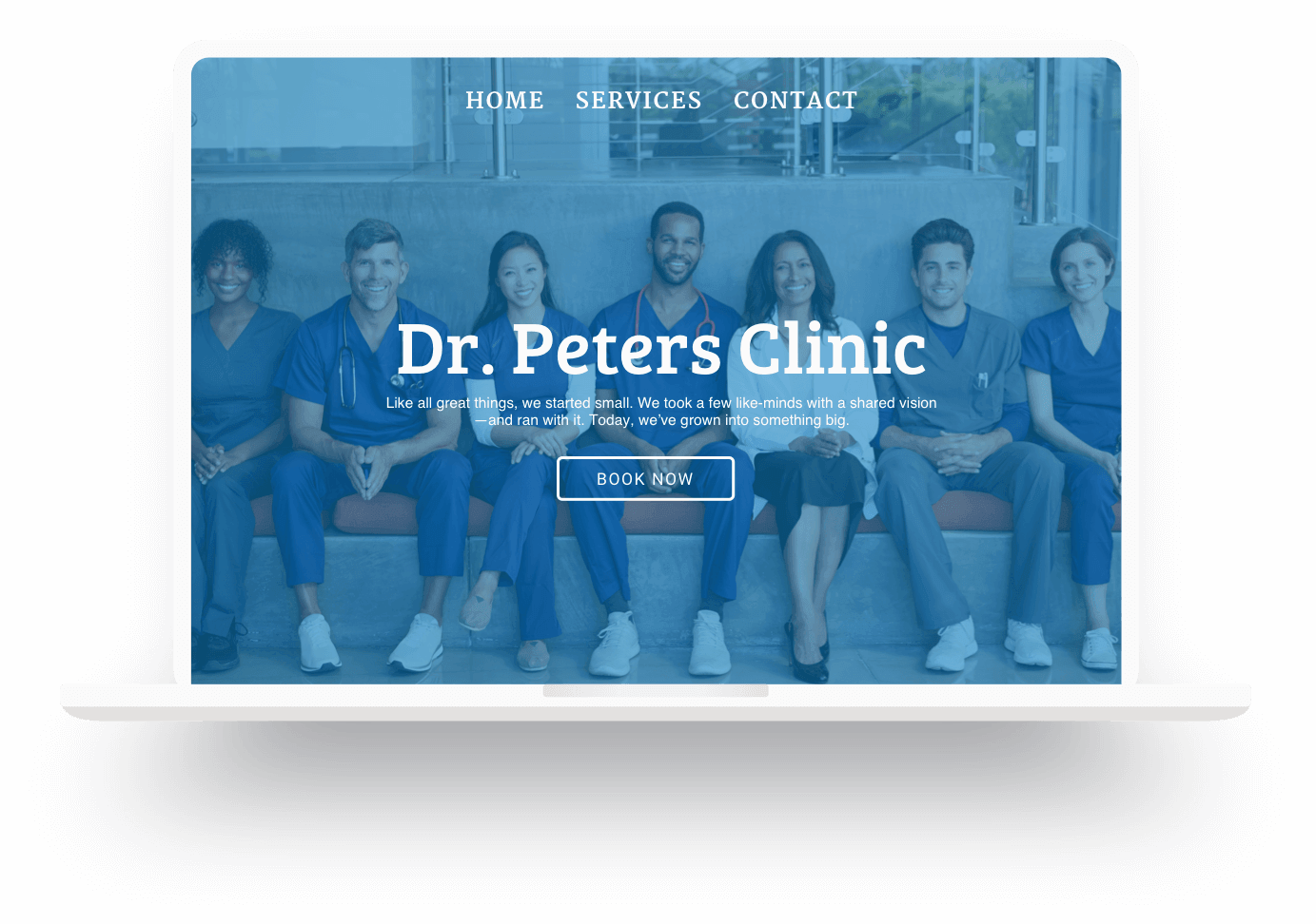 Exemple d'un site de clinique médicale créé avec Jimdo