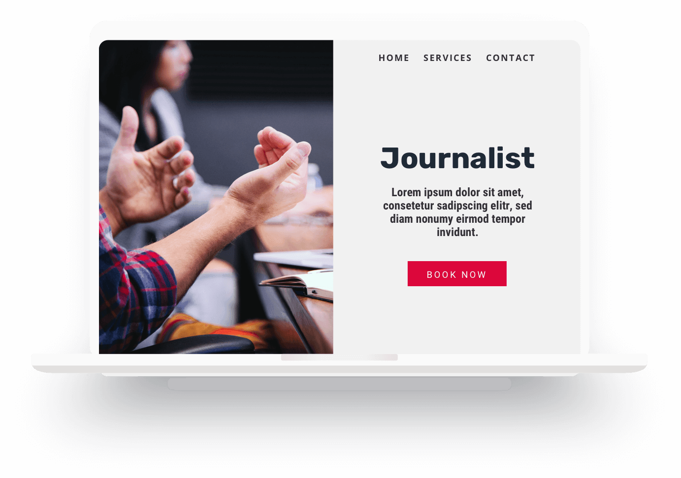 Beispiel für eine mit Jimdo erstelle Website eines Journalisten